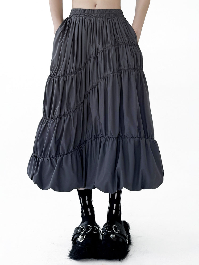 Mesh stitch top and skirt