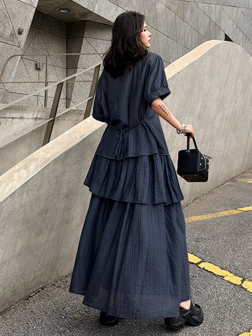 Mesh stitch top and skirt