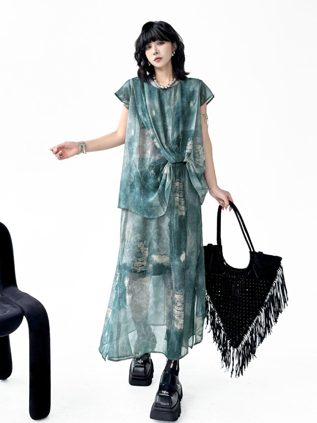 Floating Tie-Dye Top &amp; Skirt 