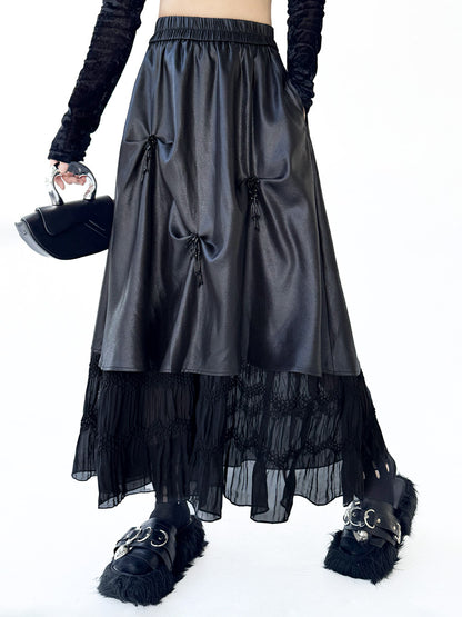 Mesh stitch top and skirt