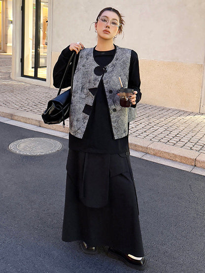 テクスチャードコンパクトベスト