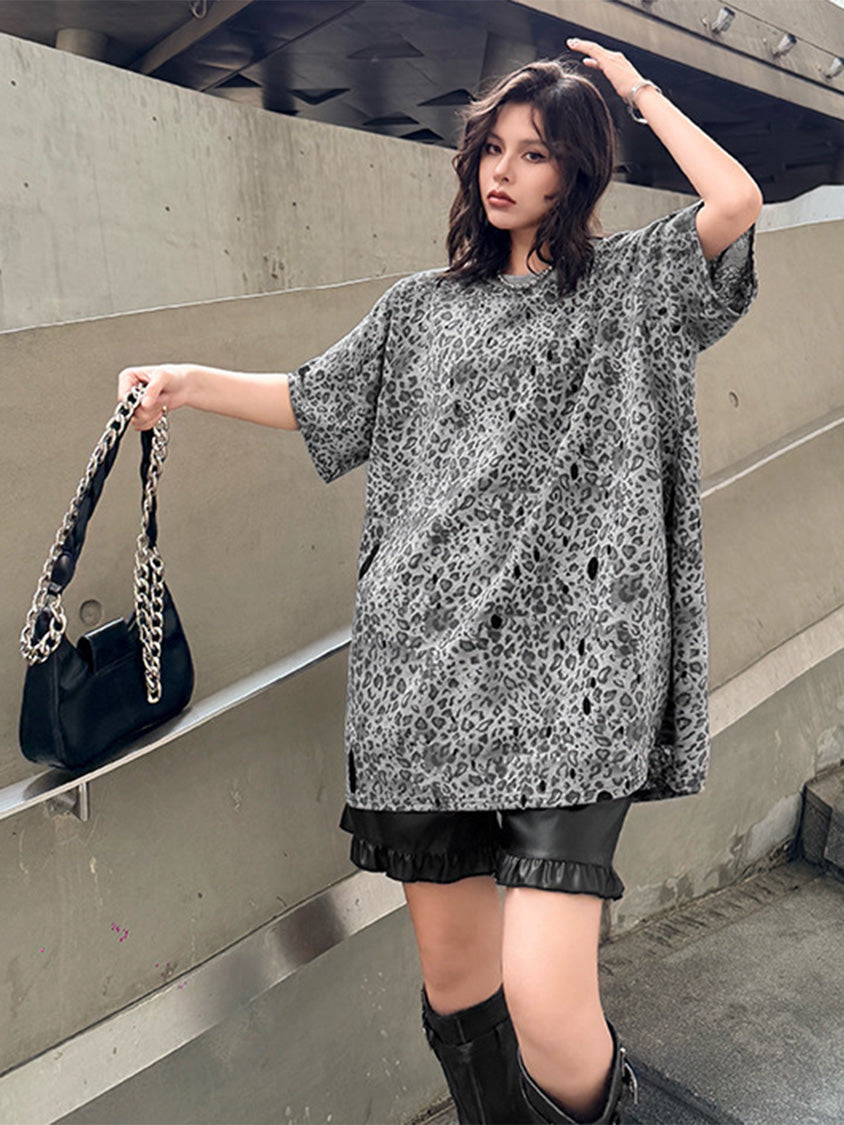 Mesh stitch top and skirt