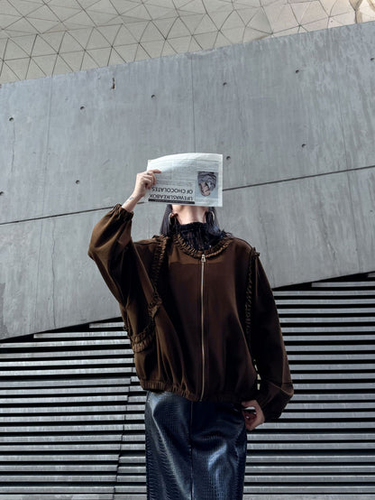 フリルジップアップジャケット