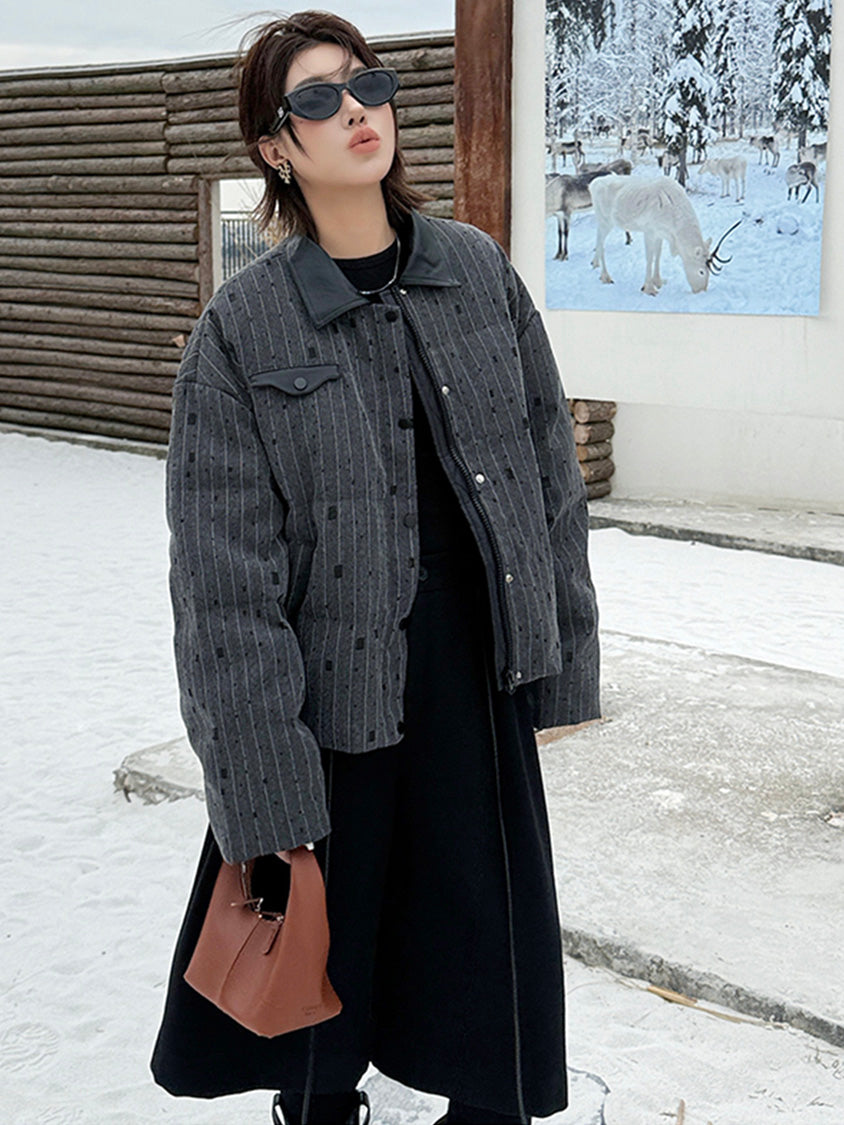 ストライプキルトジャケット