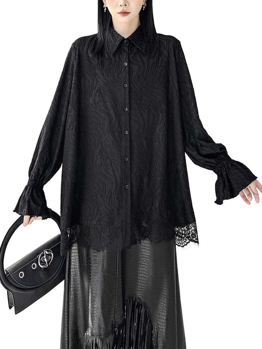 Mesh stitch top and skirt