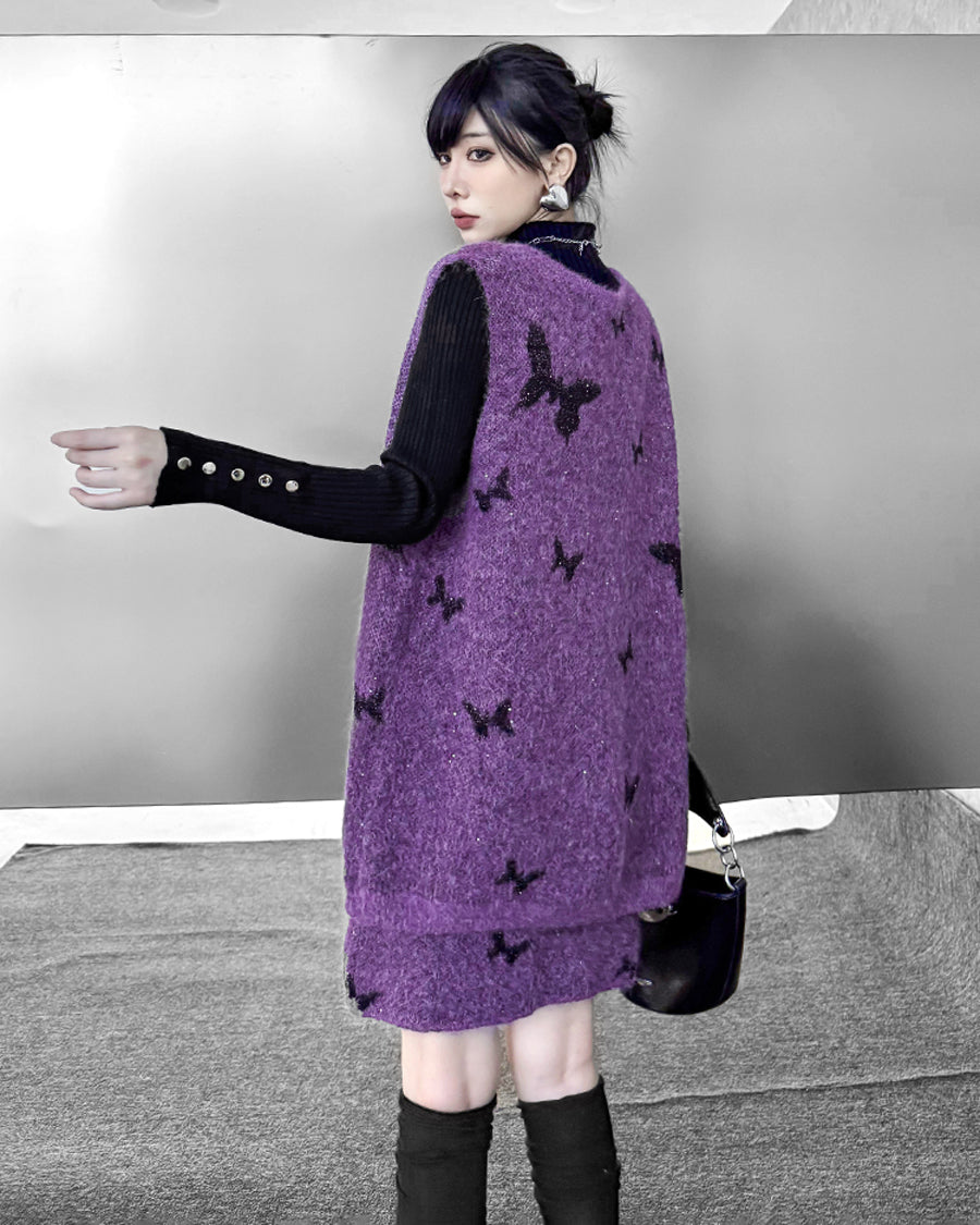 バタフライニットベスト＆スカート