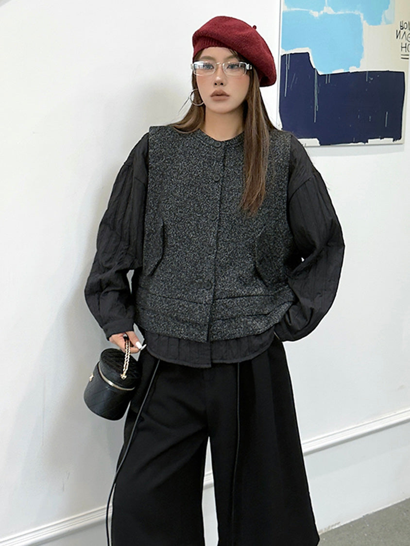 ミックステクスチャープレーントップ