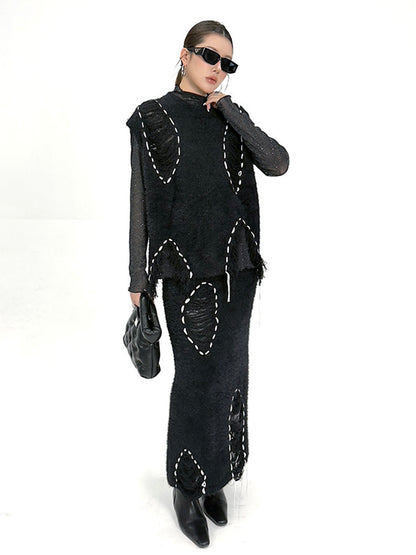 フローティングテクスチャトップ＆スカート