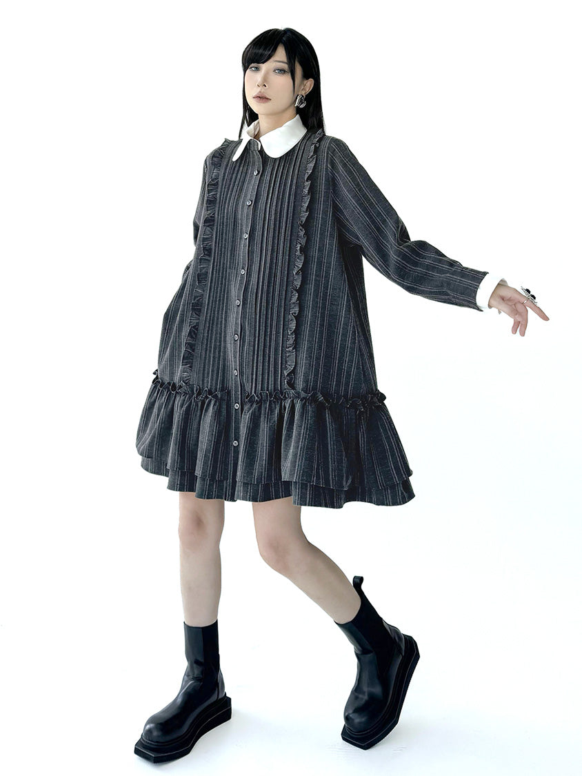 Mesh stitch top and skirt