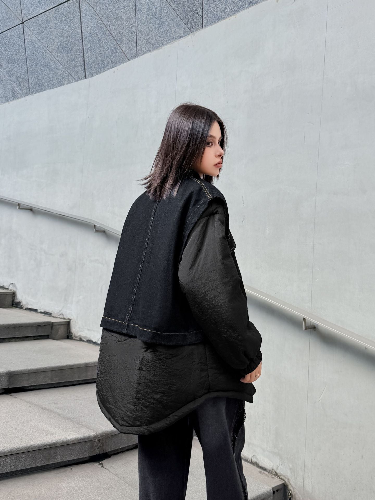 デニムミックスオーバージャケット