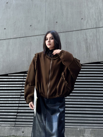 フリルジップアップジャケット