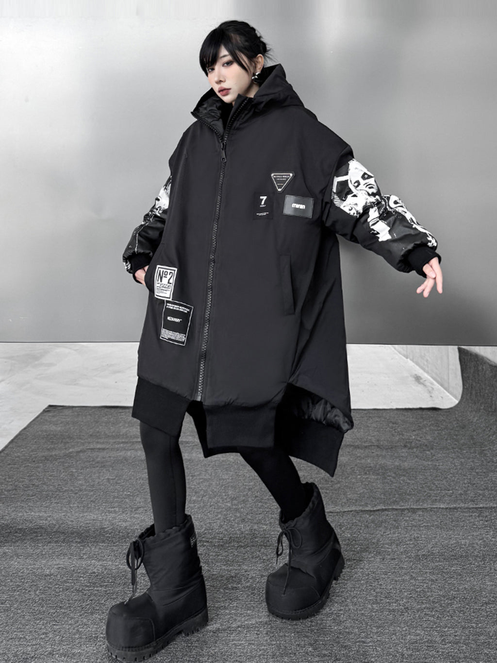 グラフィックスリーブジップジャケット