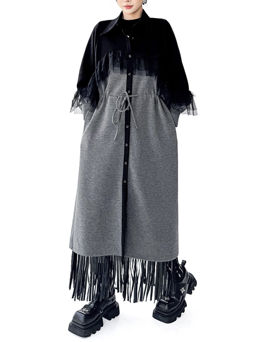 Mesh stitch top and skirt