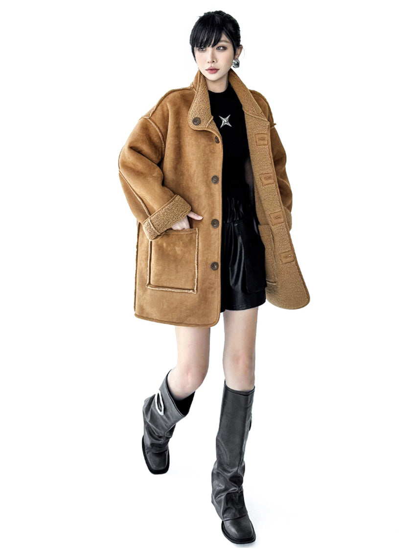 リバーシブルボアコート