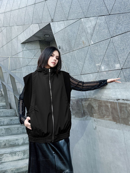 エアコットンジップアップベスト