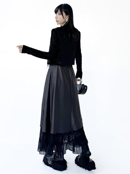 グリッターフリンジラップベスト