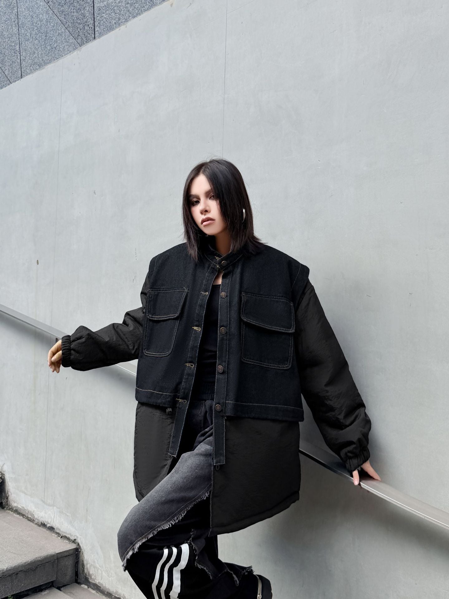 デニムミックスオーバージャケット