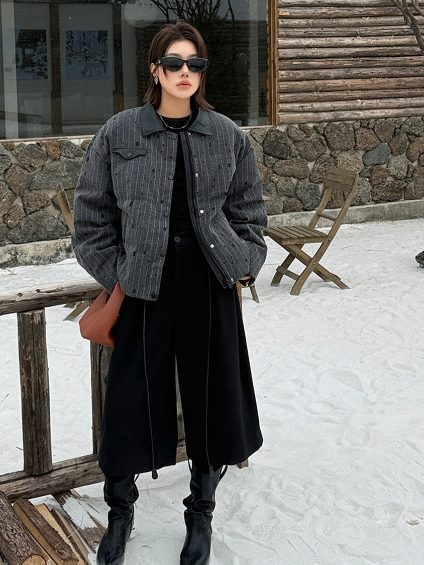 ストライプキルトジャケット