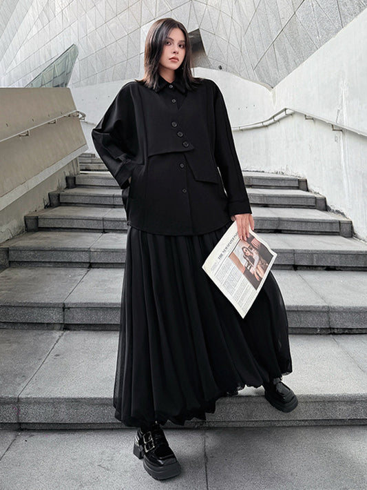 ドレープレイヤードブラウス＆バルーンスカートシリーズ