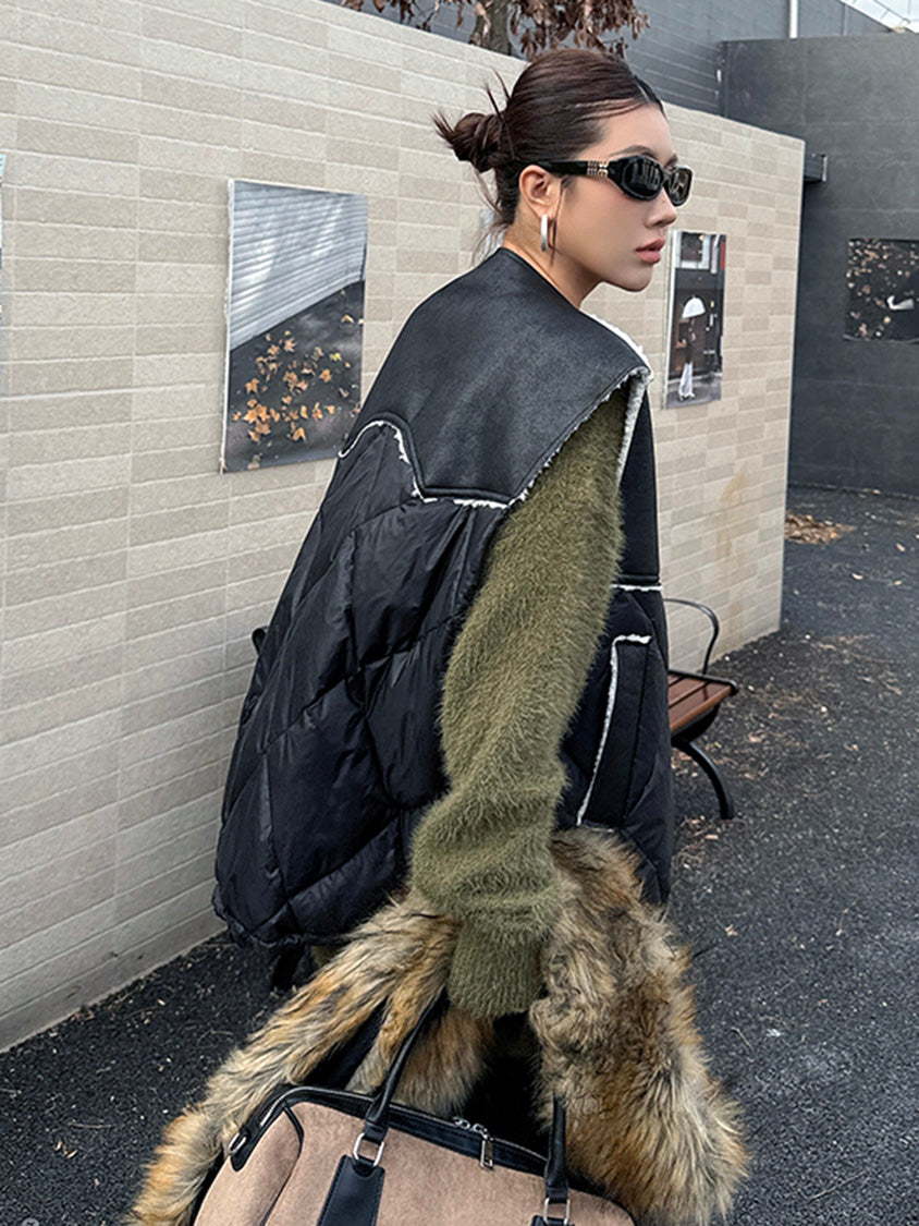 キルトボリュームベストジャケット