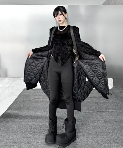 テクスチャーフーデッドブルゾン