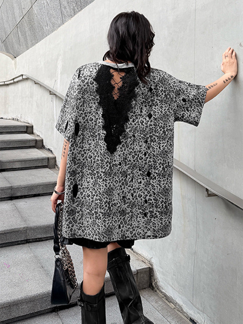 Mesh stitch top and skirt
