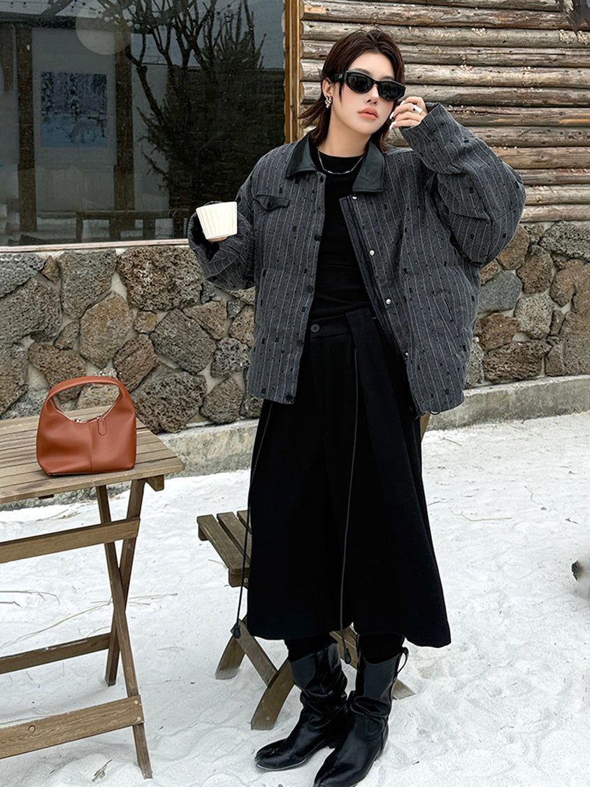 ストライプキルトジャケット