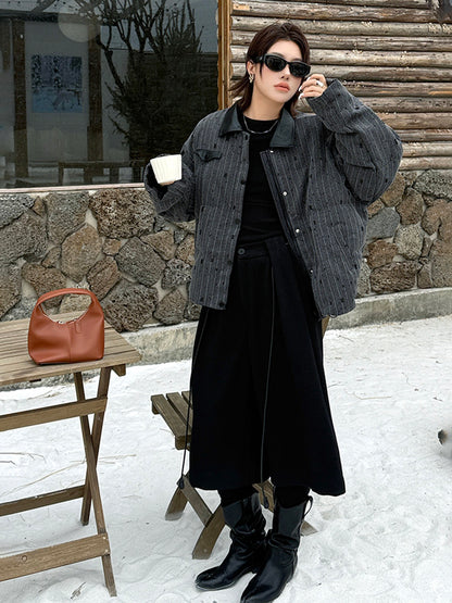 ストライプキルトジャケット