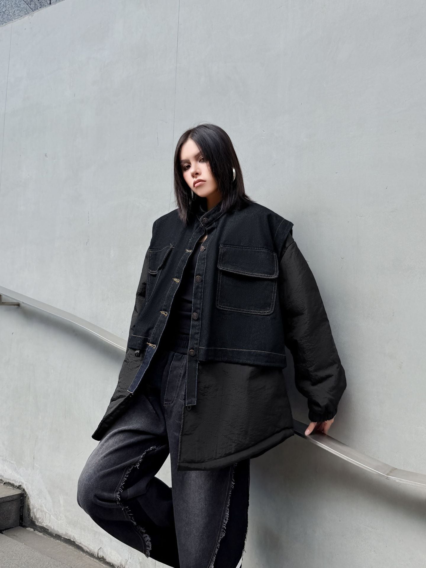 デニムミックスオーバージャケット