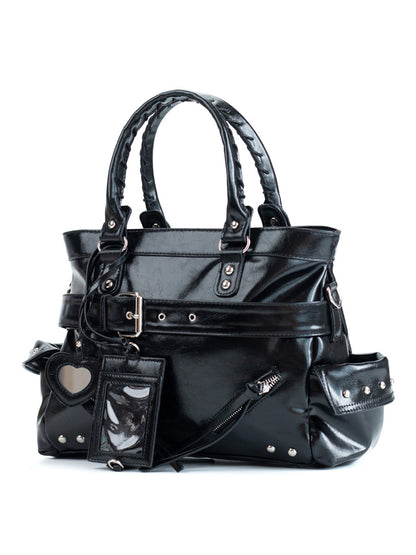 ベルトデザインショルダートートバッグ