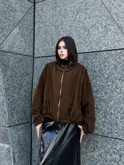 フリルジップアップジャケット