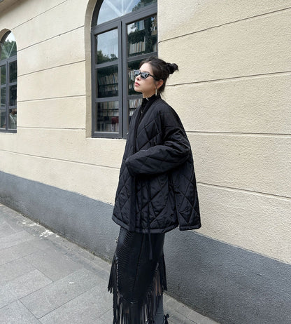 Scarf tie blouse and denim pants series 