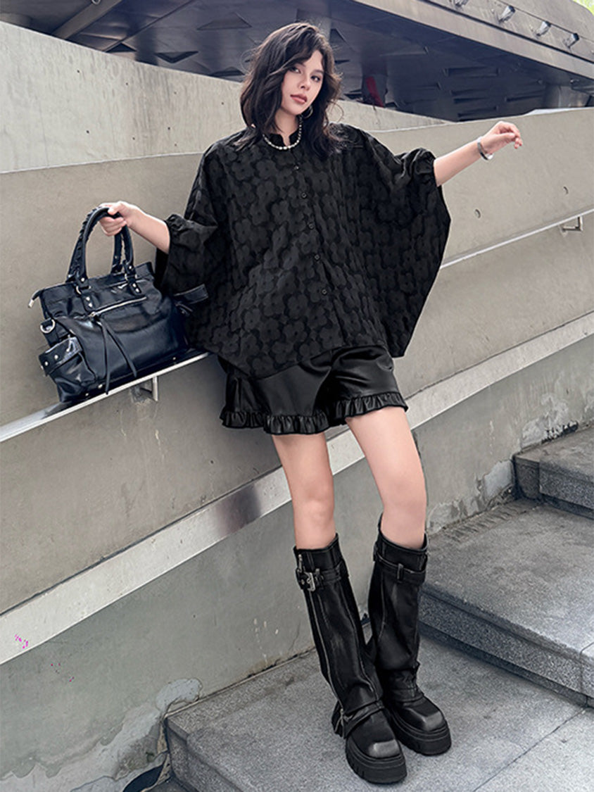 Mesh stitch top and skirt