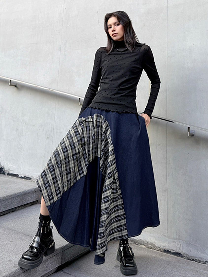 Mesh stitch top and skirt