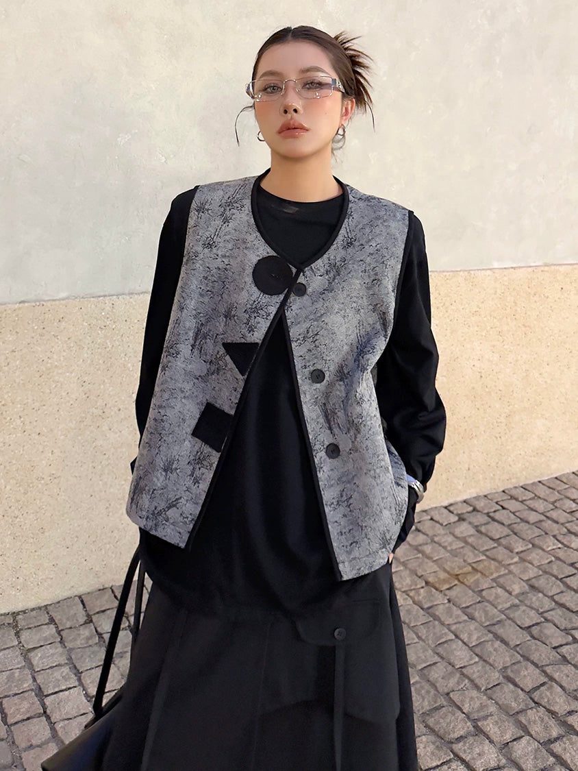 テクスチャードコンパクトベスト