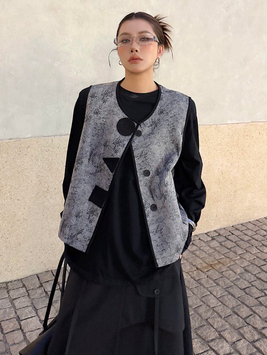 テクスチャードコンパクトベスト