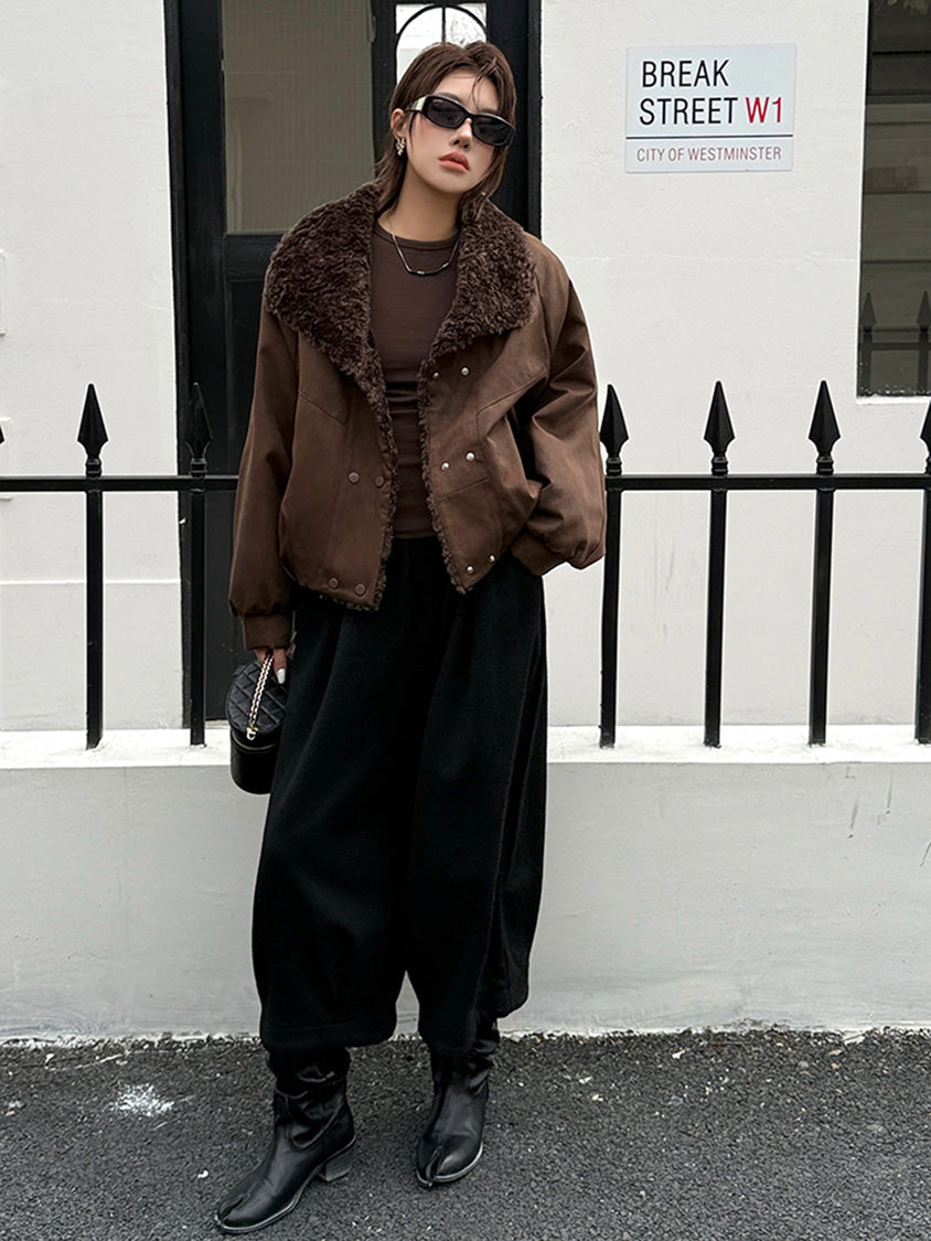 ボアカラージャケット