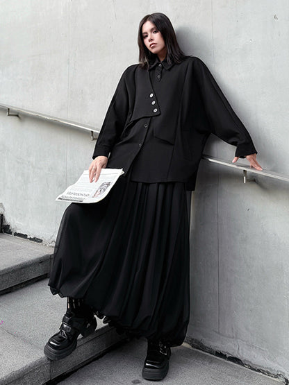 ドレープレイヤードブラウス＆バルーンスカートシリーズ