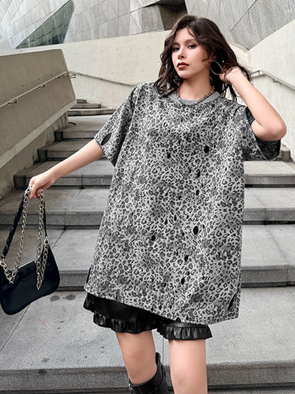 Mesh stitch top and skirt