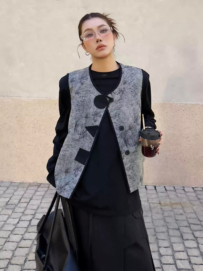 テクスチャードコンパクトベスト