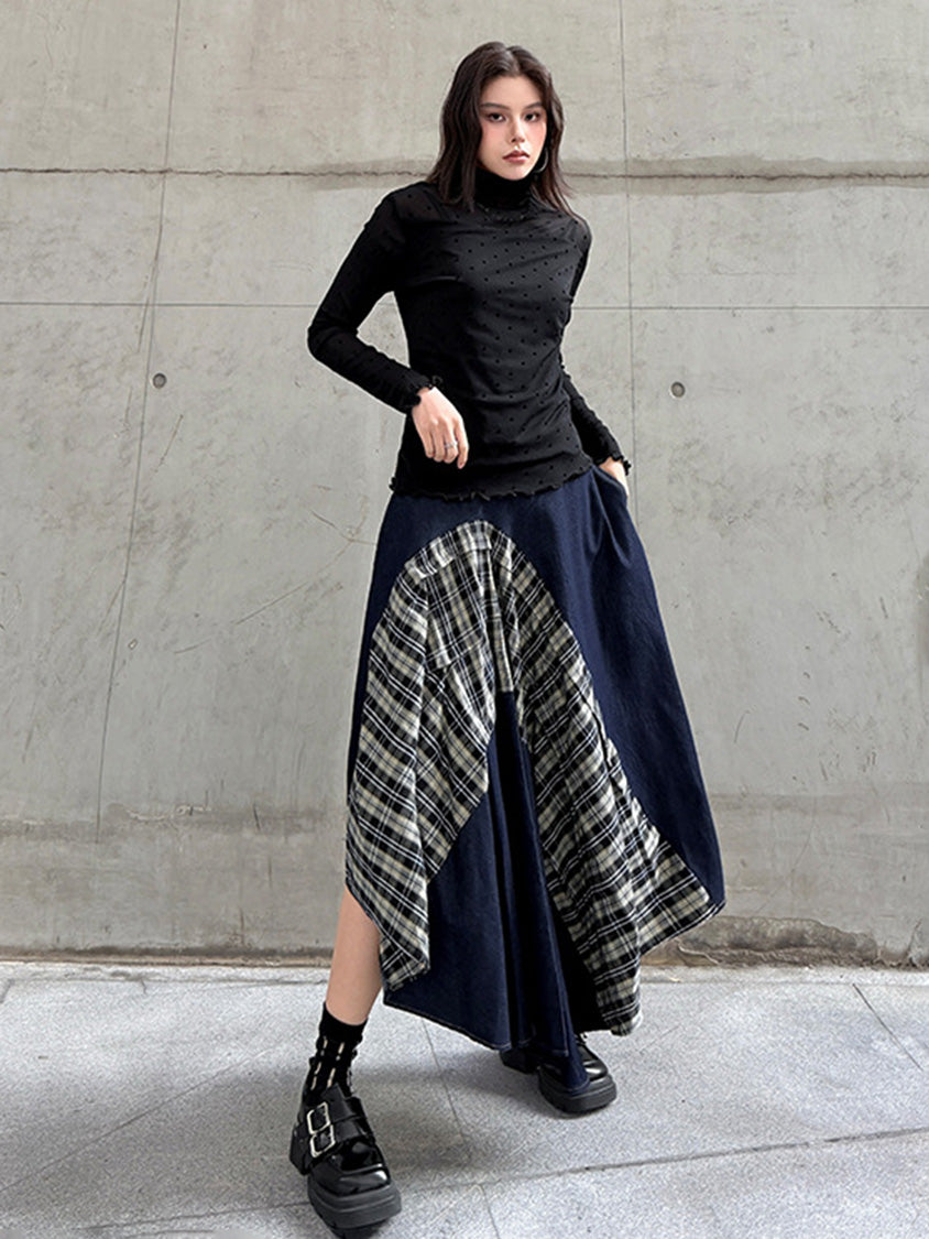 Mesh stitch top and skirt