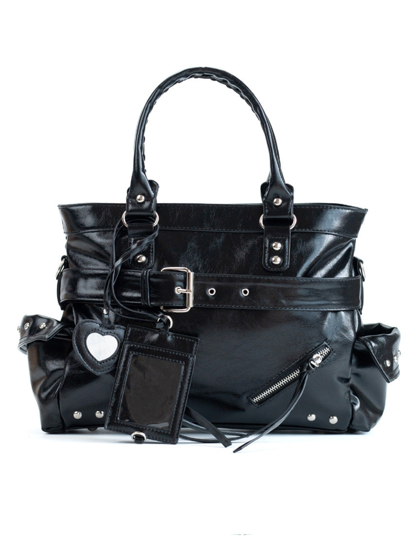 ベルトデザインショルダートートバッグ