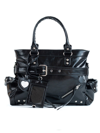 ベルトデザインショルダートートバッグ