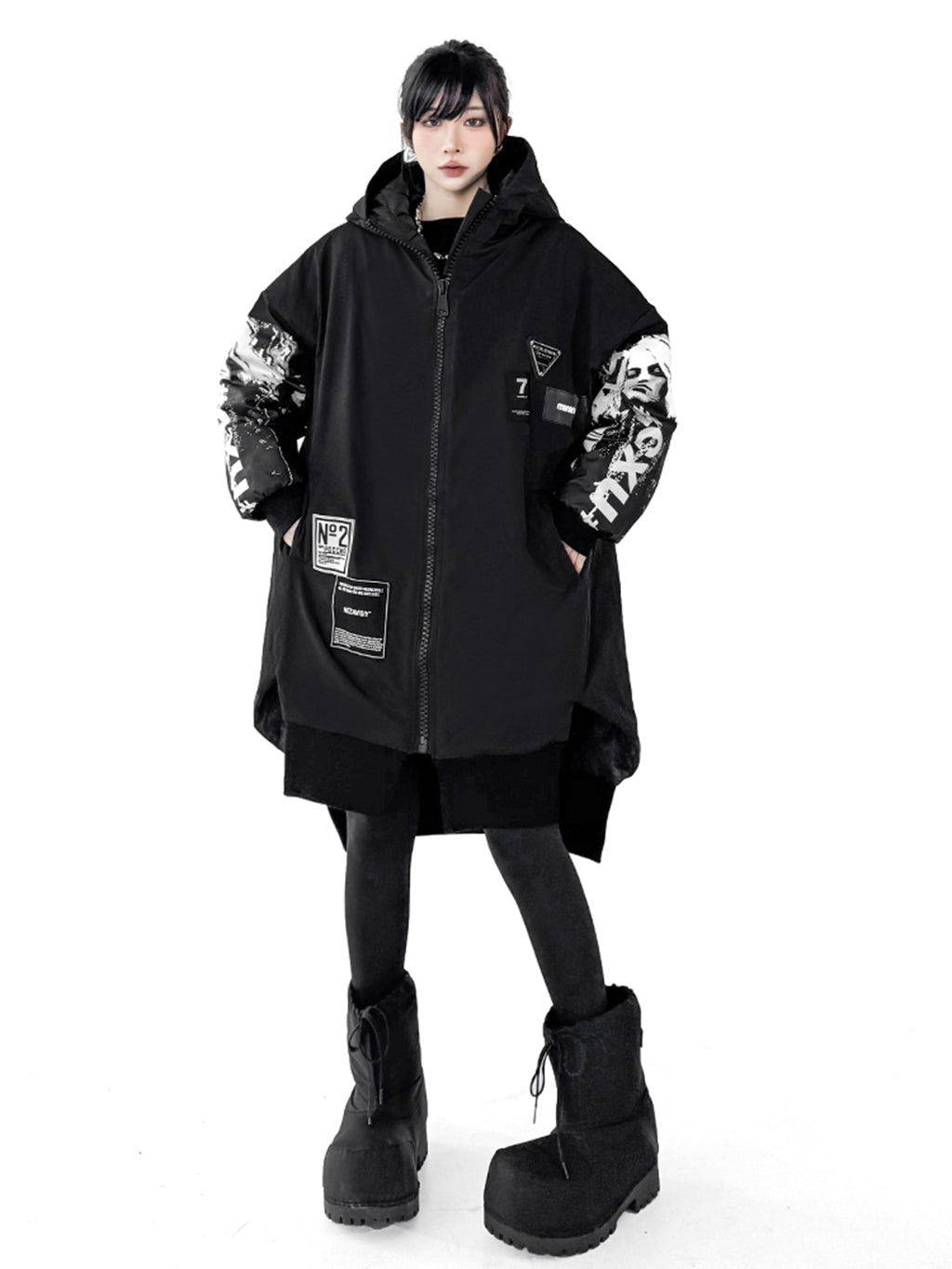 グラフィックスリーブジップジャケット