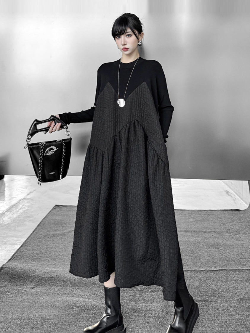 Mesh stitch top and skirt