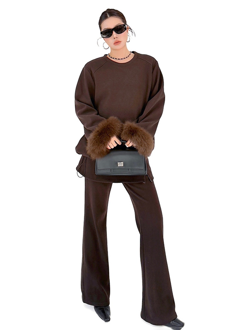 Mesh stitch top and skirt