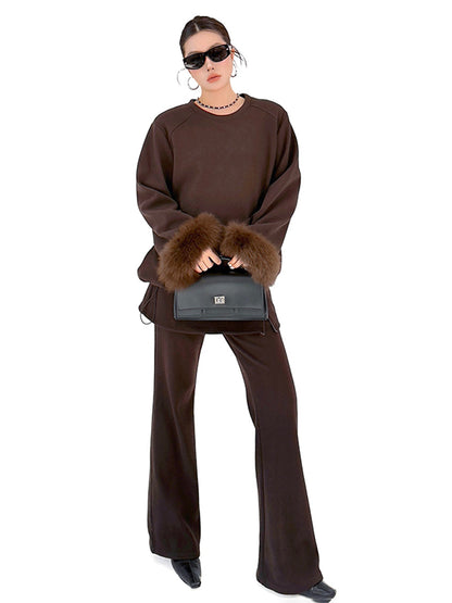 Mesh stitch top and skirt