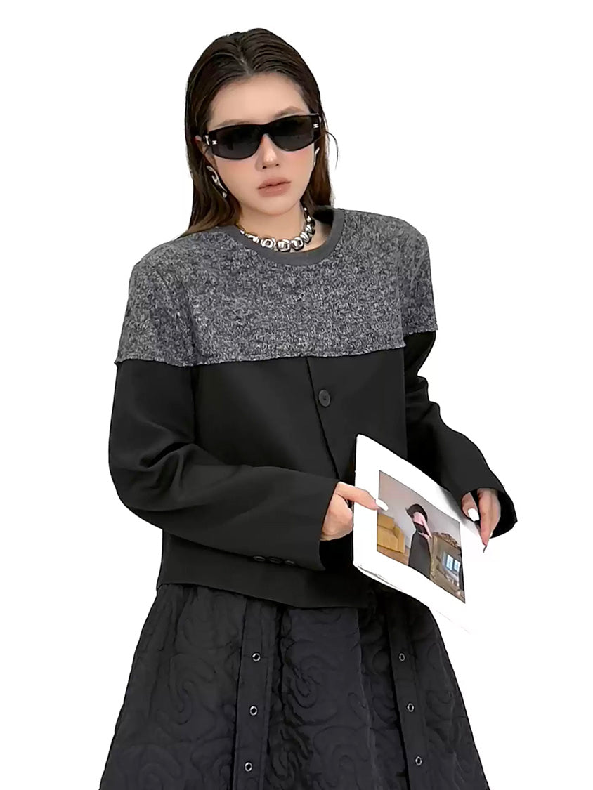 グラデーションテクスチャトップス＆キルティングロングスカートシリーズ