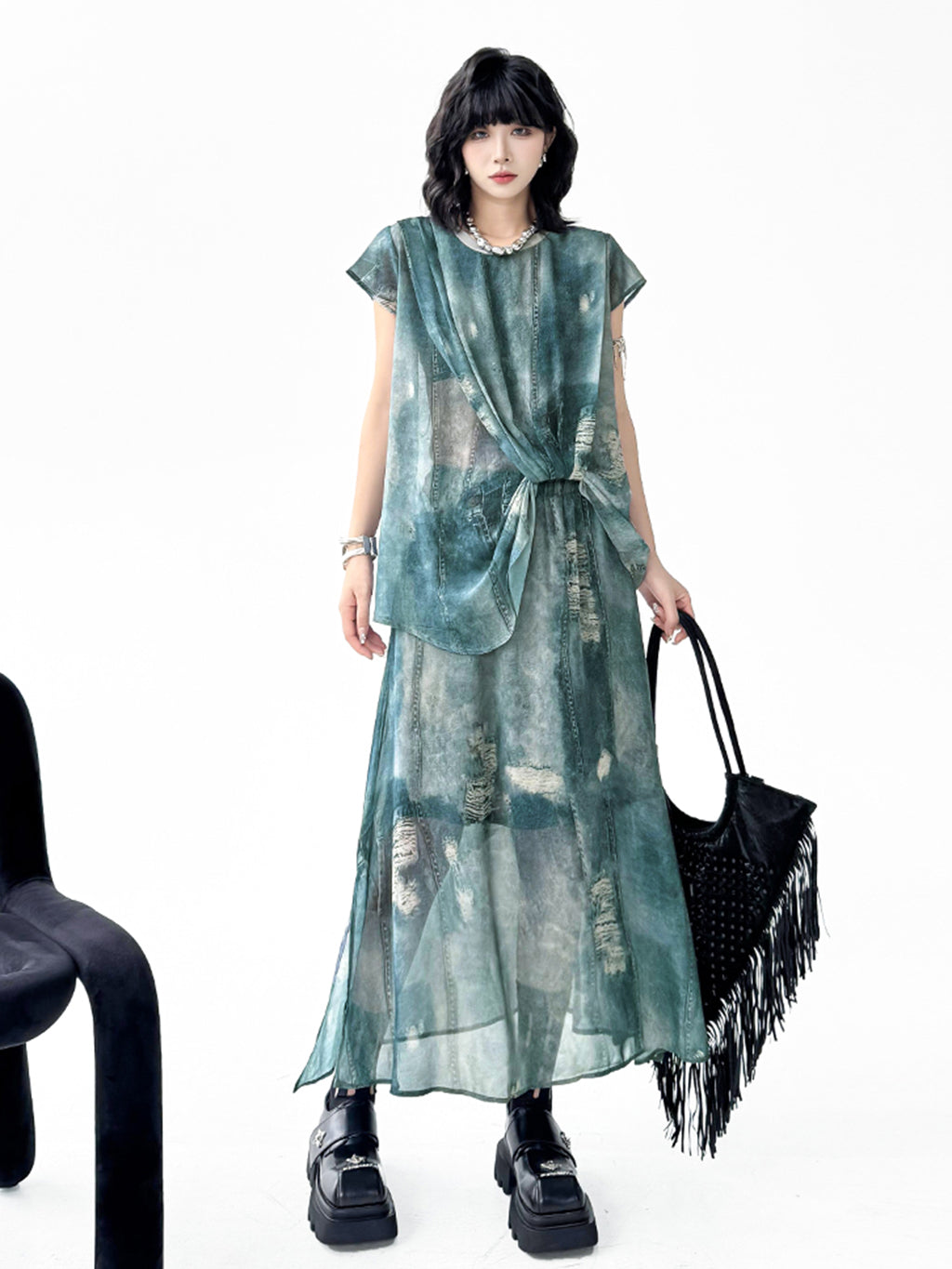 Floating Tie-Dye Top &amp; Skirt 