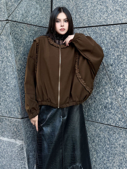 フリルジップアップジャケット